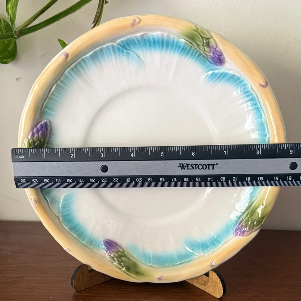 Elegant Floral Rimmed Plate and Bowl Set